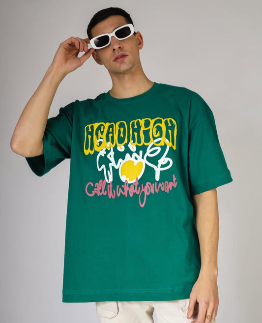 GREEN DOODLE TEE